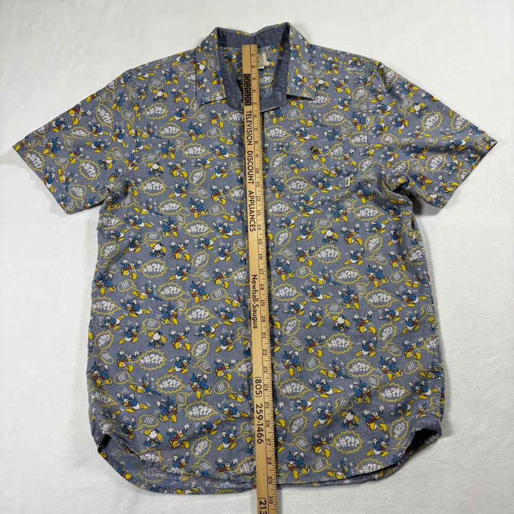 Vans Disney Mens Shirt Medium Donald Duck Button Up Vintage Y2K Skate Street - Picture 6 of 8